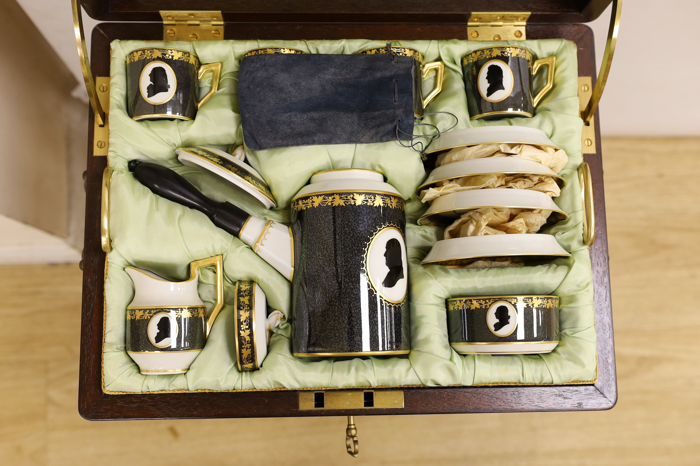 A Royal Copenhagen American independence bi-centennial boxed coffee service
